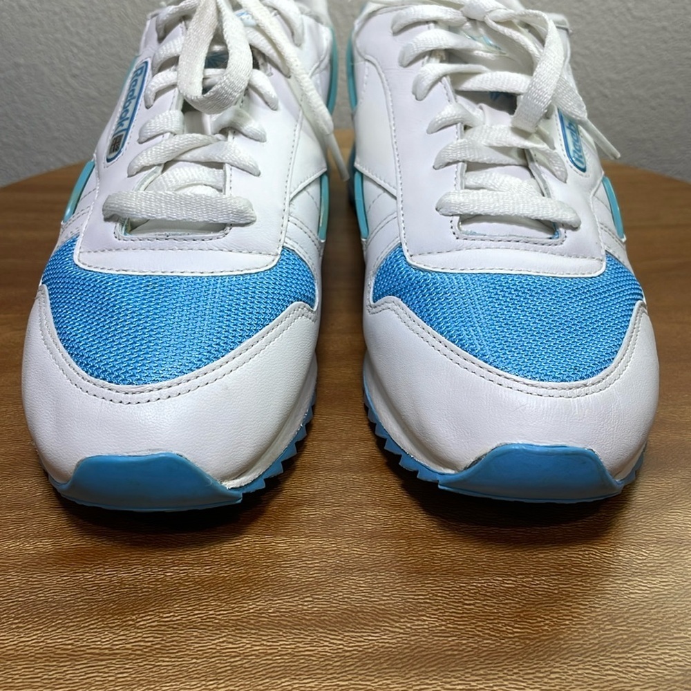 Women's Reebok Classic Running Shoes Sneakers White Blue RB 503 Size 8.5 - Picture 6 of 16